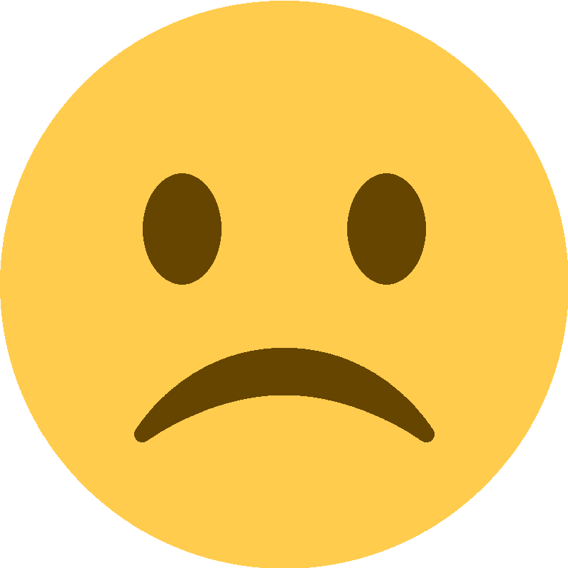 Sticker Frowning Face