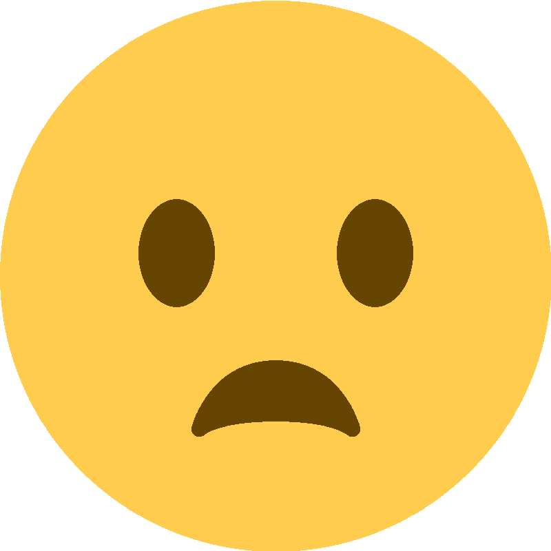 Sticker Frowning Face With Open Mouth
