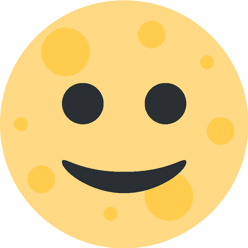 Sticker Full Moon Face