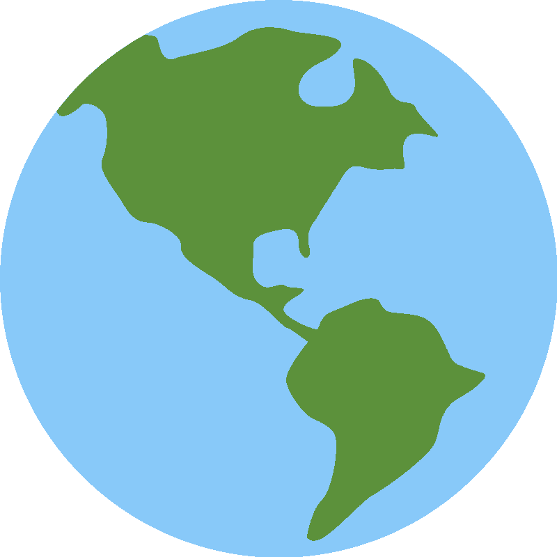 Sticker Globe Showing Americas
