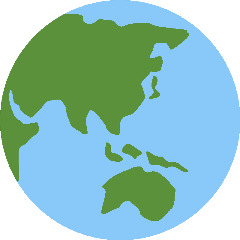 Sticker Globe Showing Asia-Australia