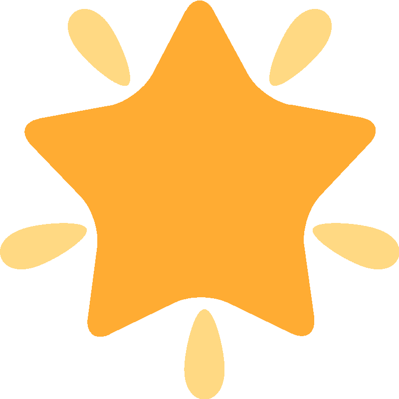 Sticker Glowing Star