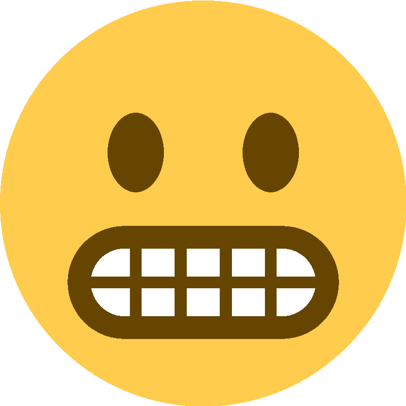 Sticker Grimacing Face