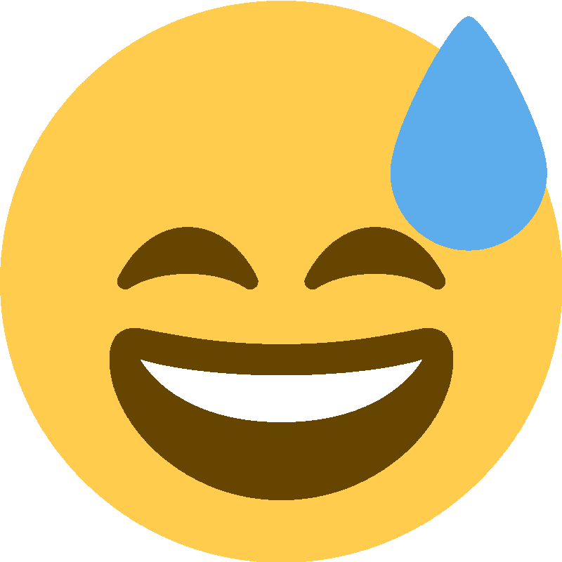 Sticker Grinning Face With Sweat
