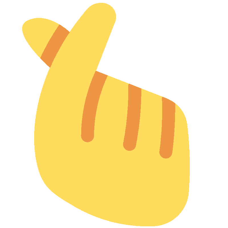 Sticker Hand With Index Finger And Thumb Crossed