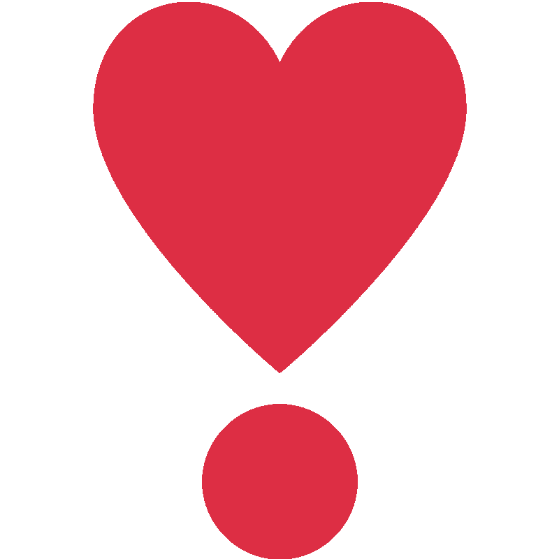 Sticker Heart Exclamation