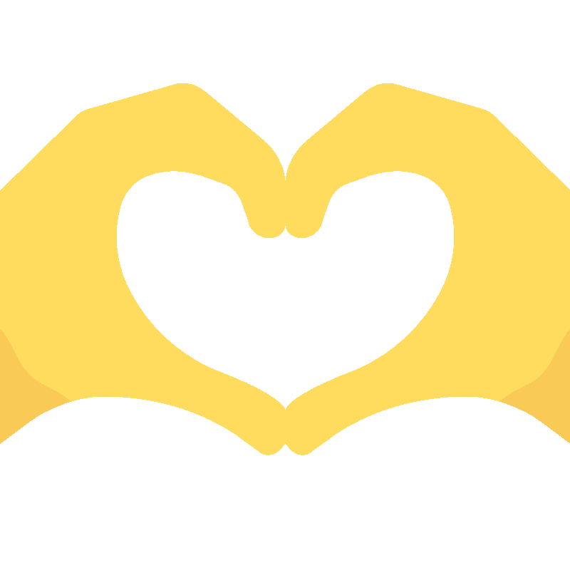 Sticker Heart Hands