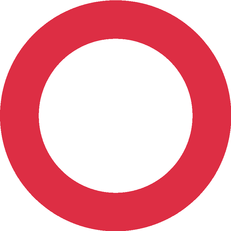 Sticker Hollow Red Circle