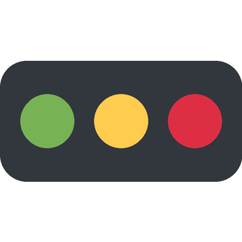 Sticker Horizontal Traffic Light