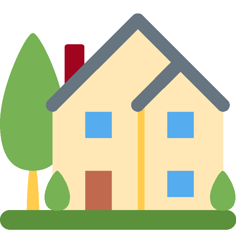 Sticker House With Garden