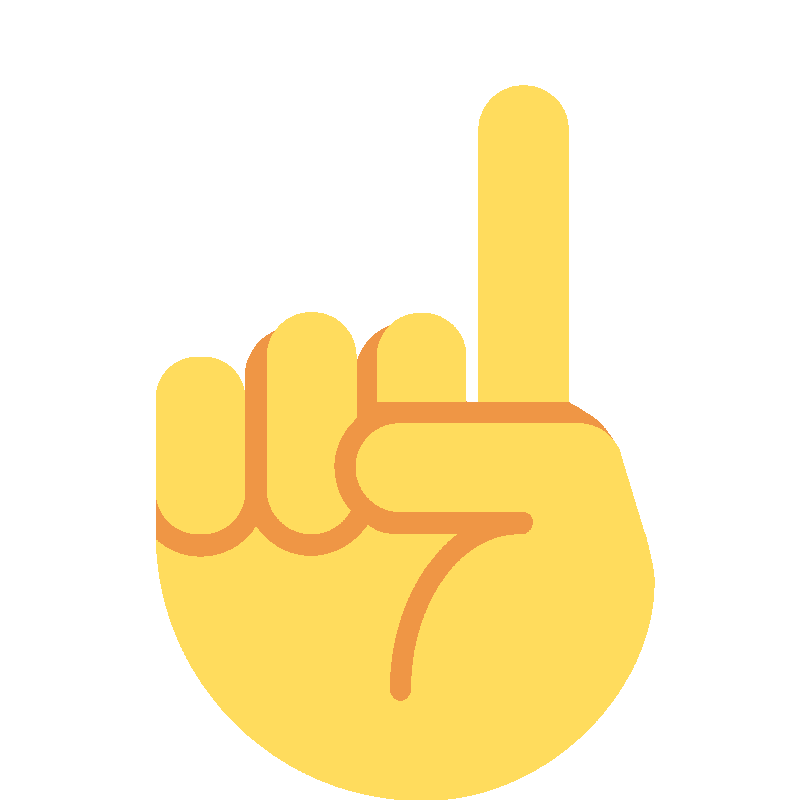Sticker Index Pointing Up