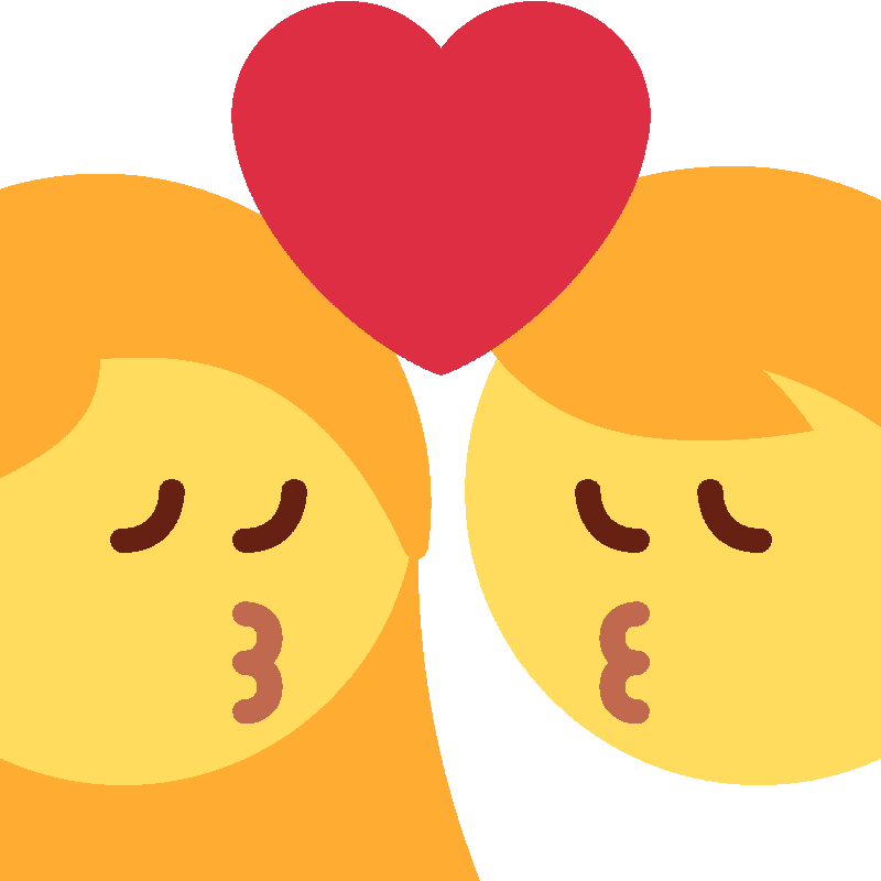 Sticker Kiss: Woman, Man
