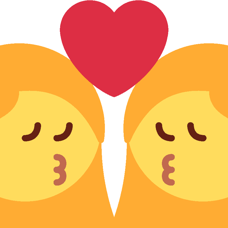 Sticker Kiss: Woman, Woman