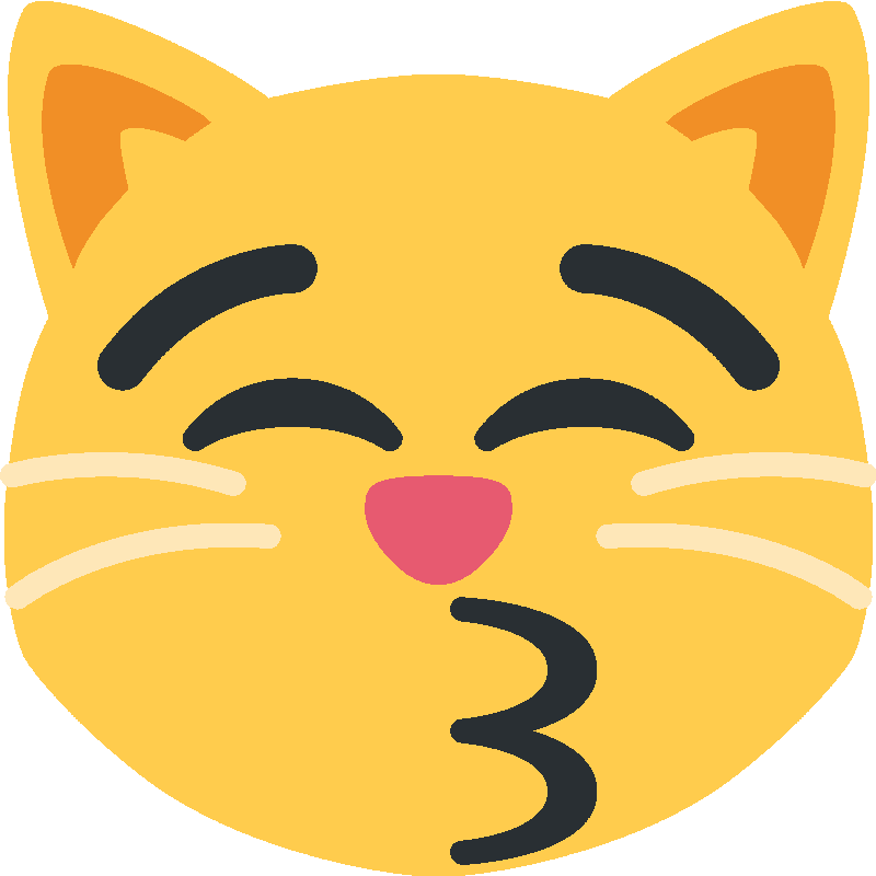 Sticker Kissing Cat
