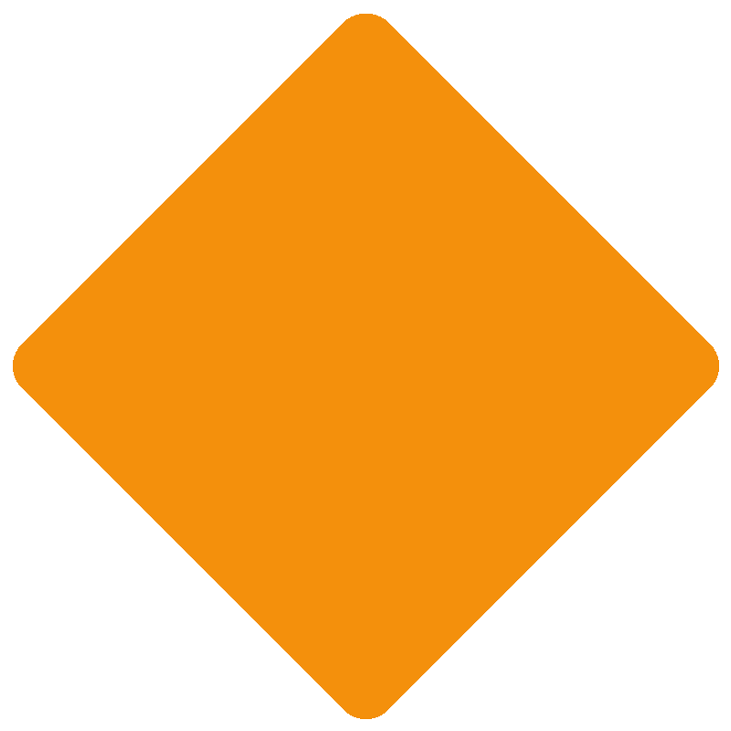 Sticker Large Orange Diamond