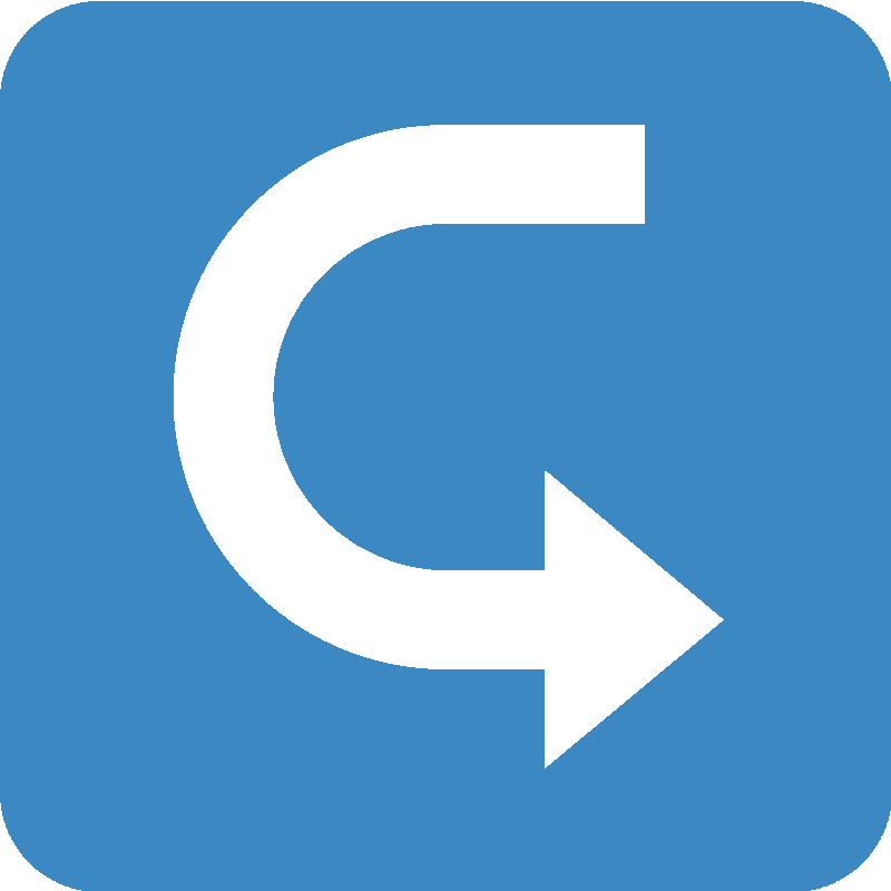 Sticker Left Arrow Curving Right