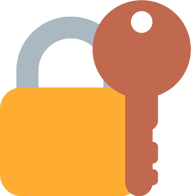 Sticker Locked With Key