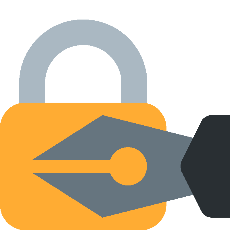 Sticker Locked With Pen
