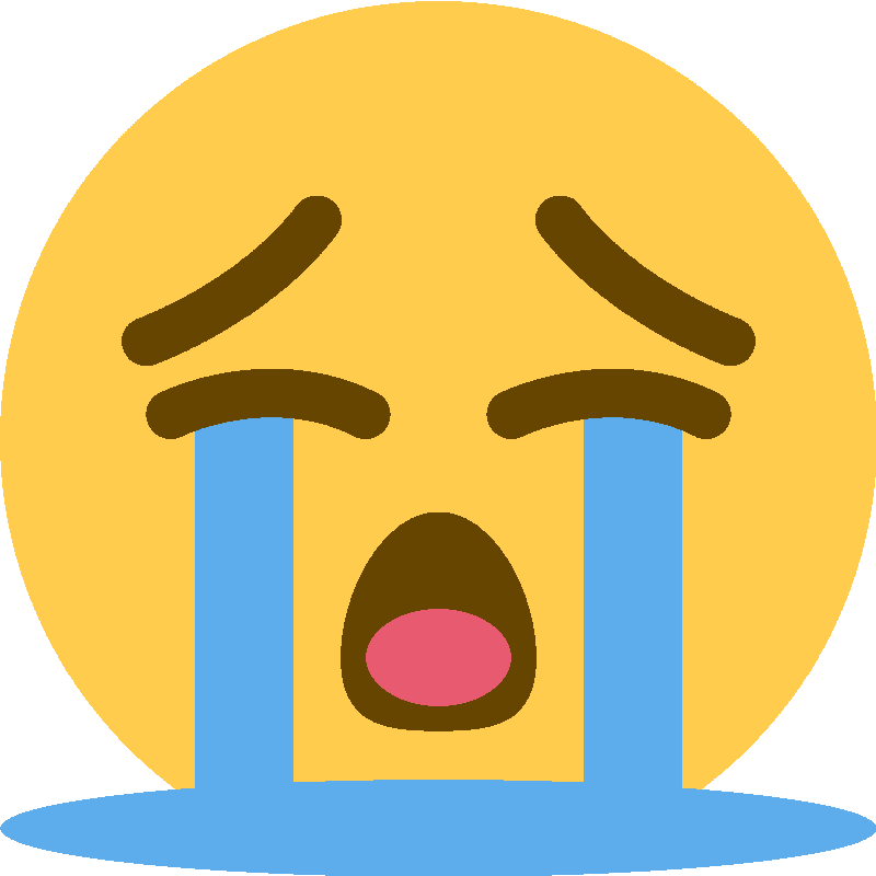 Sticker Loudly Crying Face