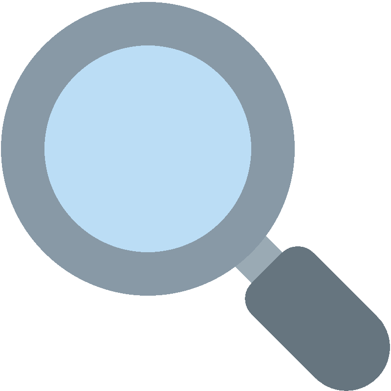 Sticker Magnifying Glass Tilted Left