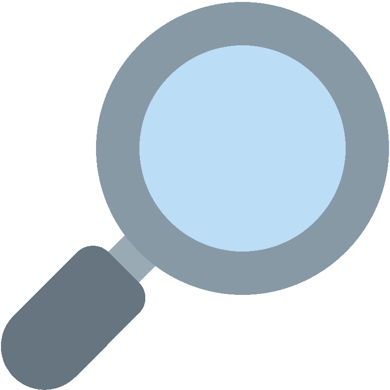 Sticker Magnifying Glass Tilted Right