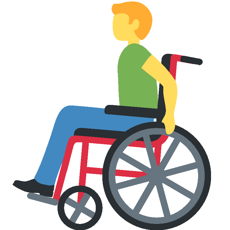 Sticker Man In Manual Wheelchair