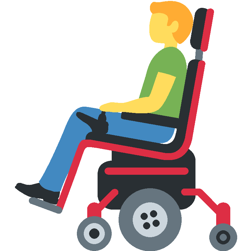 Sticker Man In Motorized Wheelchair