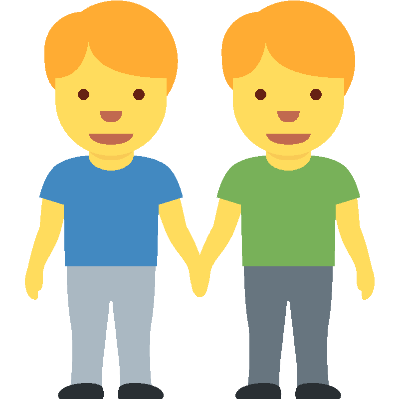 Sticker Men Holding Hands