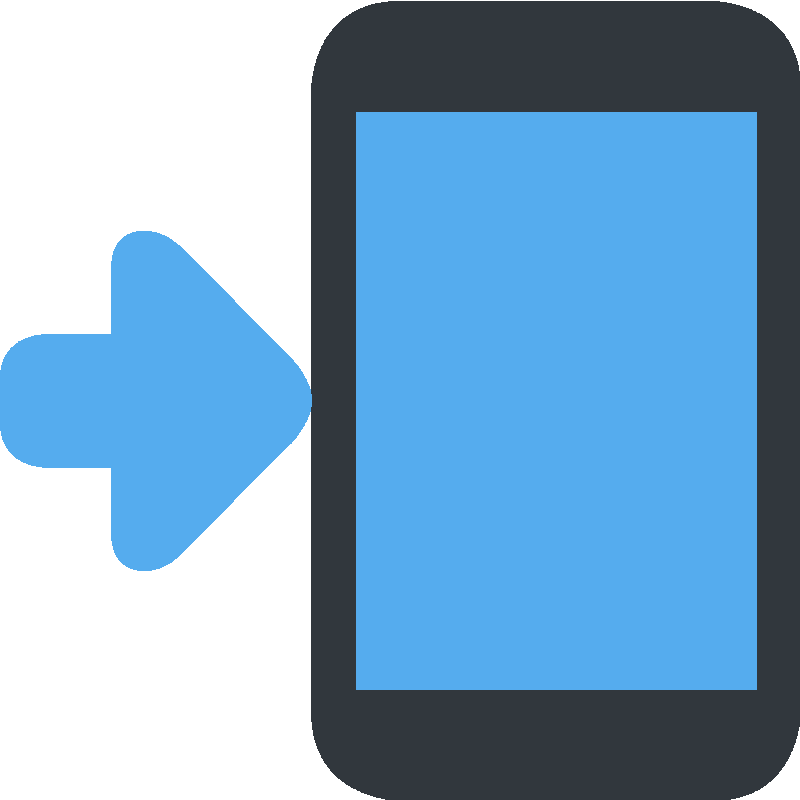 Sticker Mobile Phone With Arrow