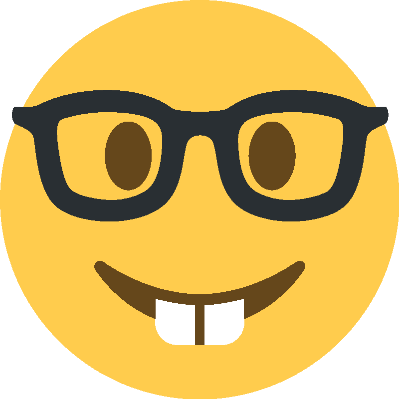 Sticker Nerd Face