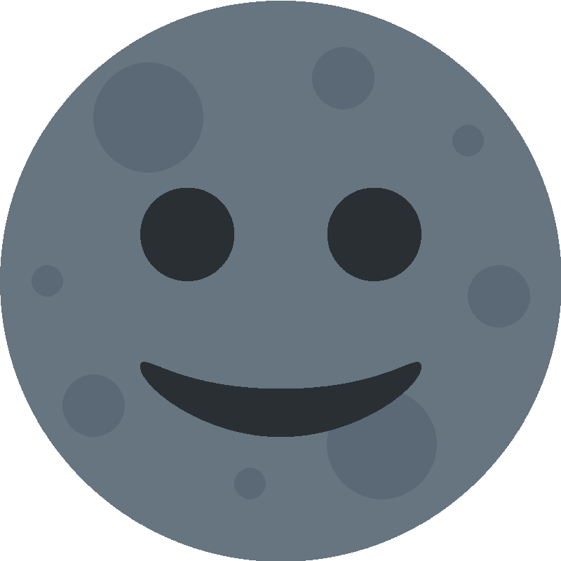 Sticker New Moon Face