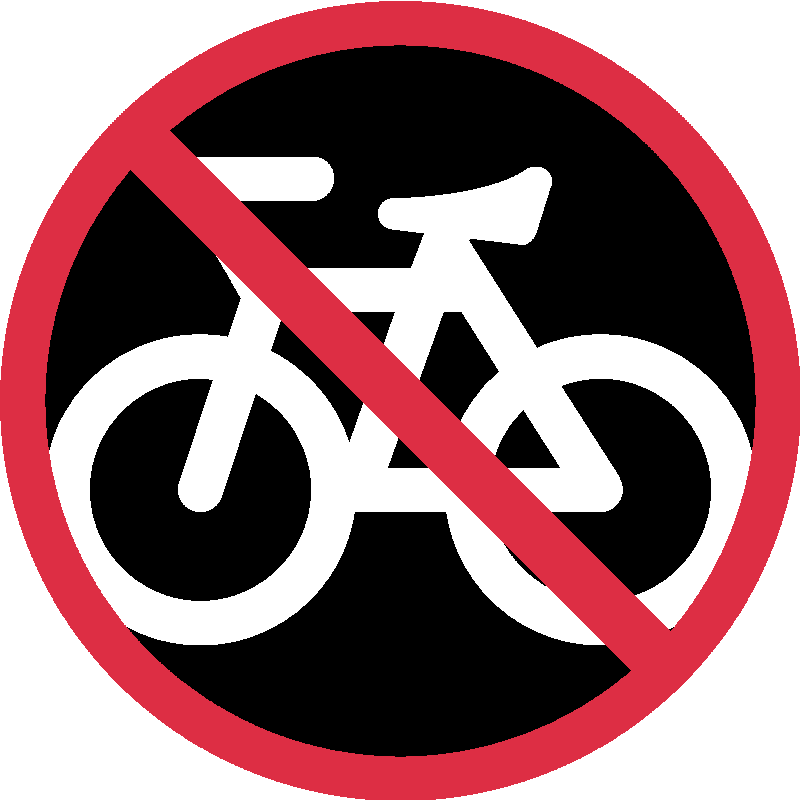 Sticker No Bicycles