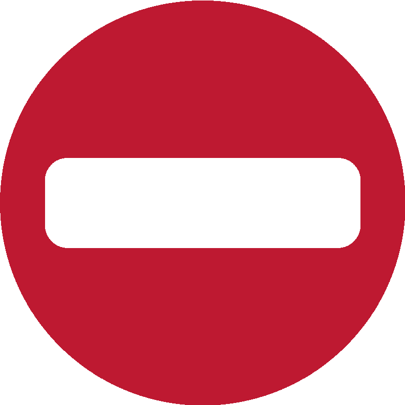 Sticker No Entry
