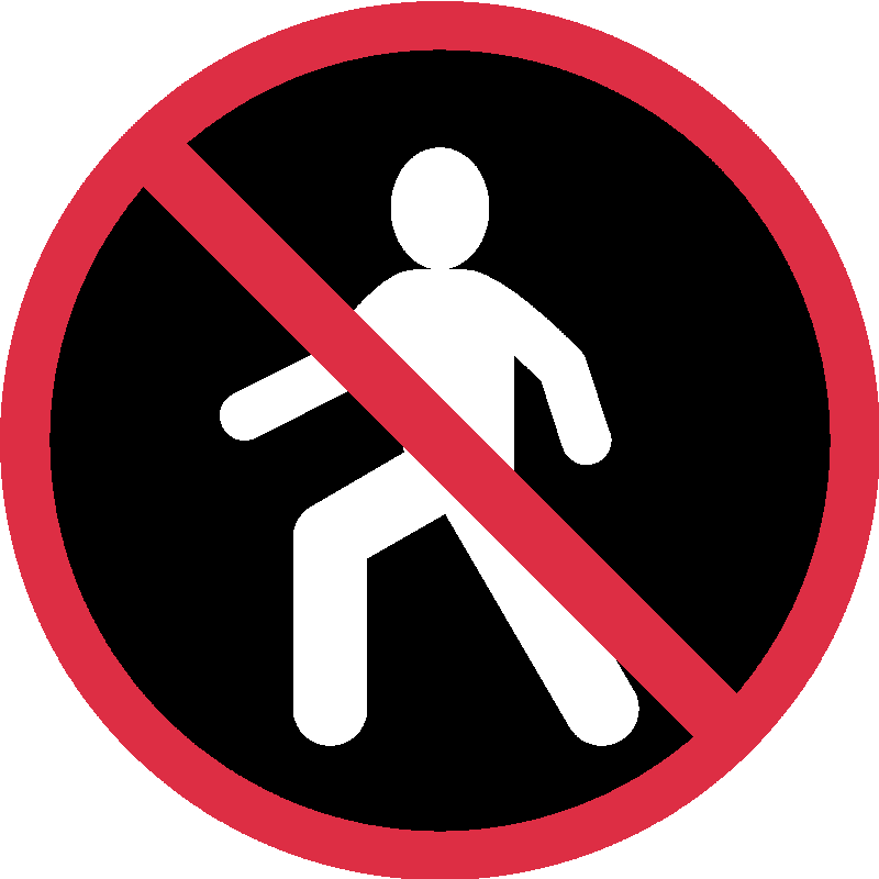 Sticker No Pedestrians