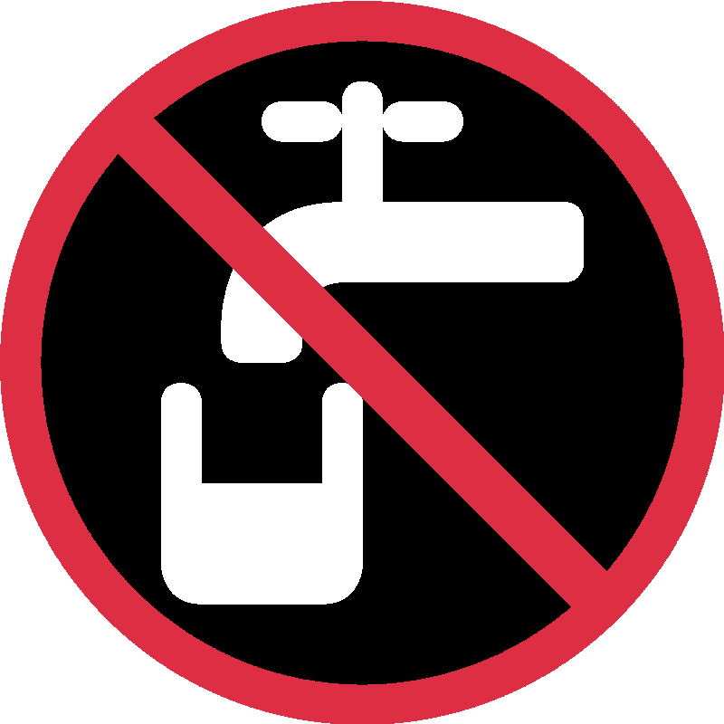 Sticker Non-potable Water