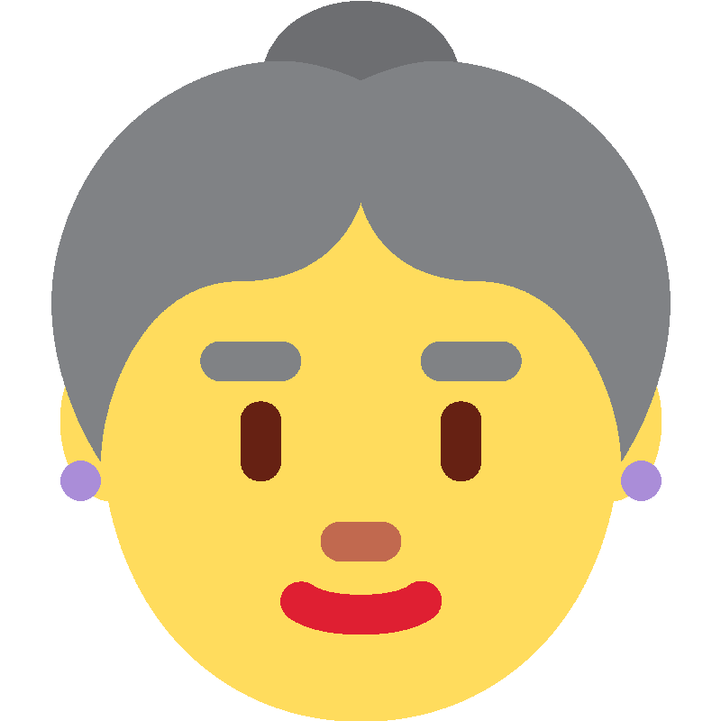 Sticker Old Woman