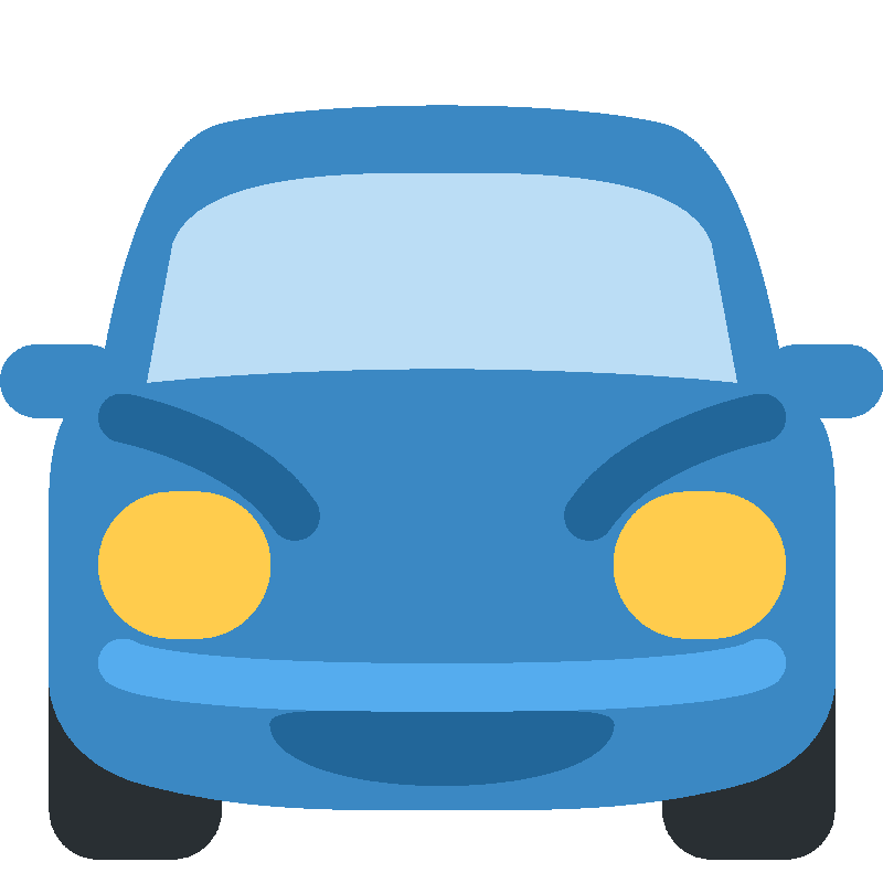 Sticker Oncoming Automobile