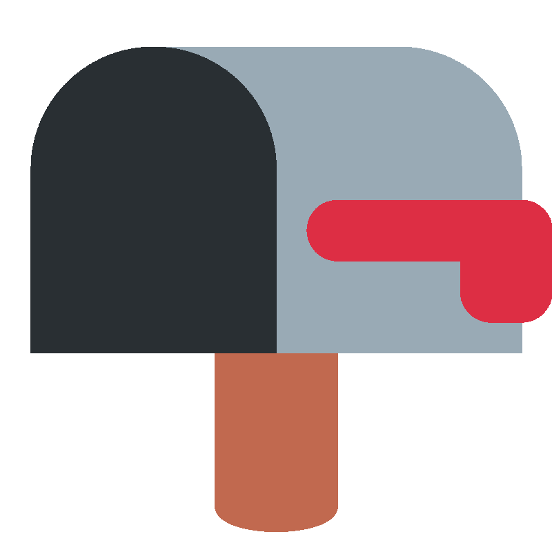 Sticker Open Mailbox With Lowered Flag