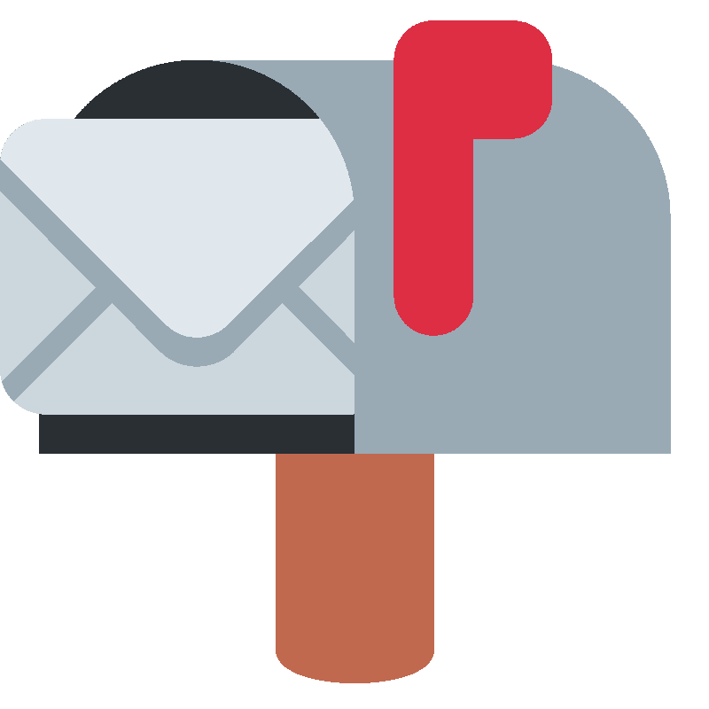 Sticker Open Mailbox With Raised Flag