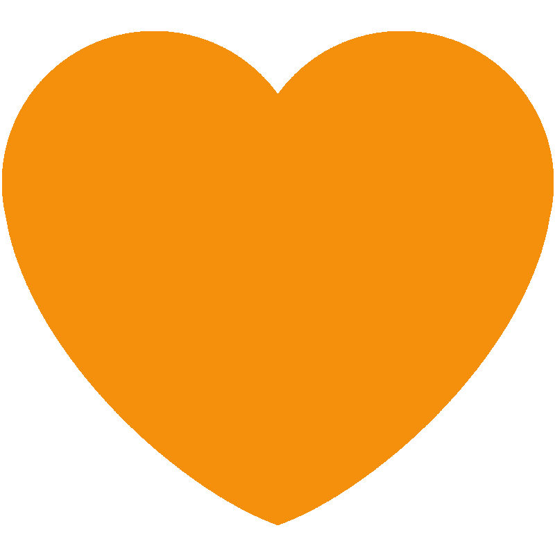 Sticker Orange Heart