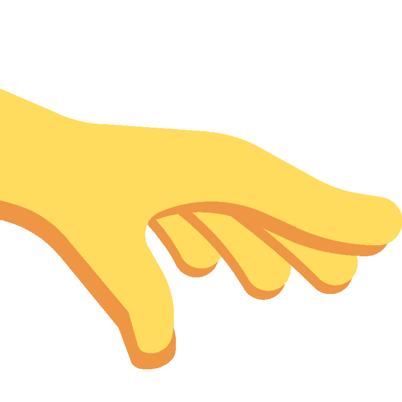 Sticker Palm Down Hand