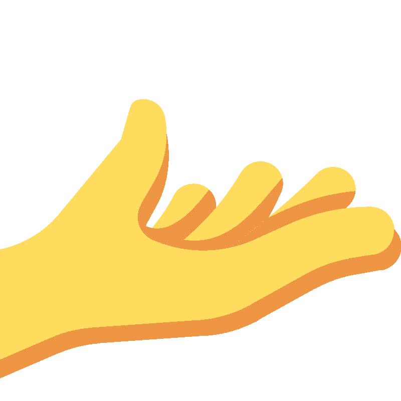 Sticker Palm Up Hand
