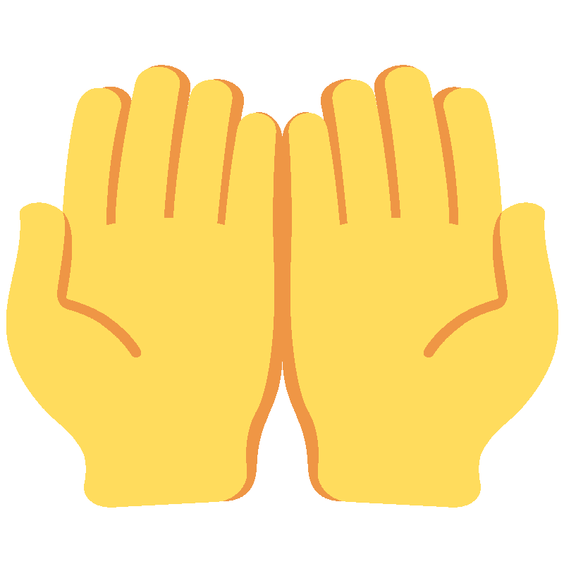 Sticker Palms Up Together