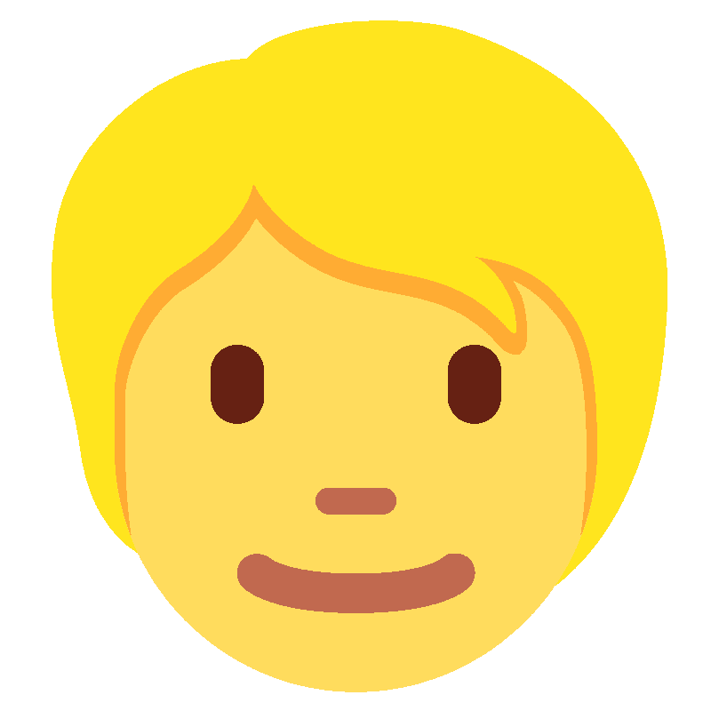Sticker Person: Blond Hair