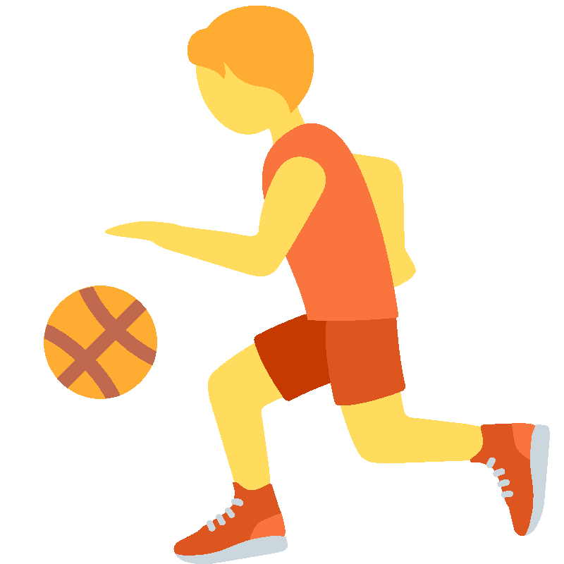 Sticker Person Bouncing Ball