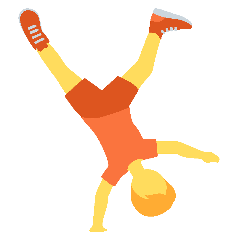 Sticker Person Cartwheeling