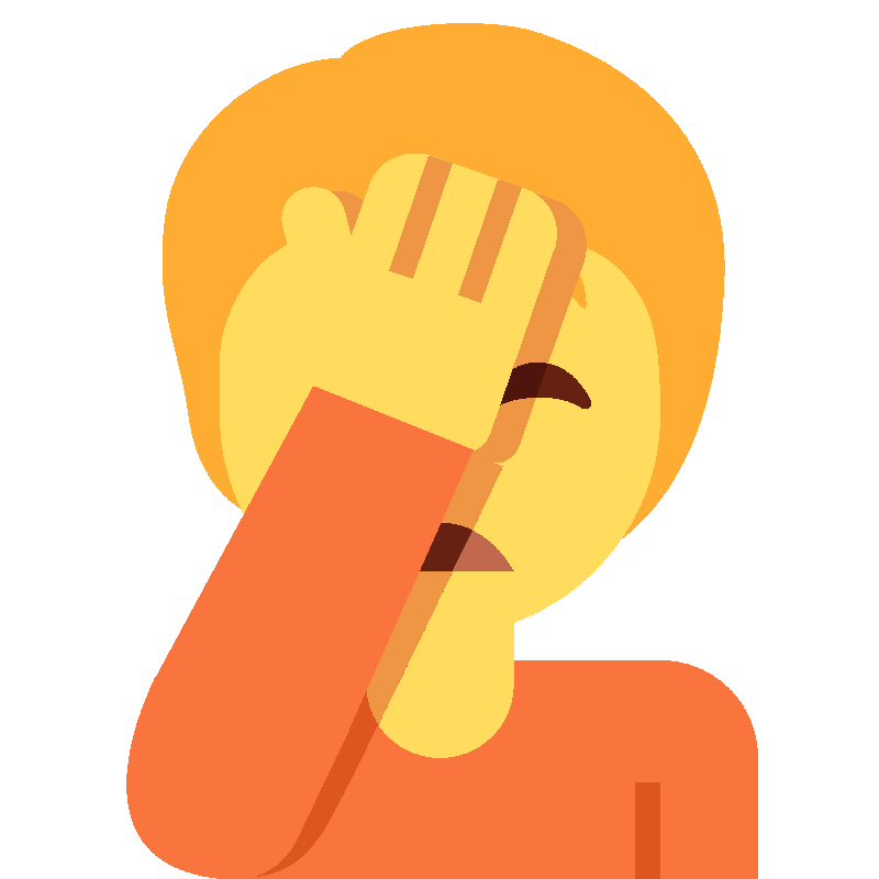 Sticker Person Facepalming