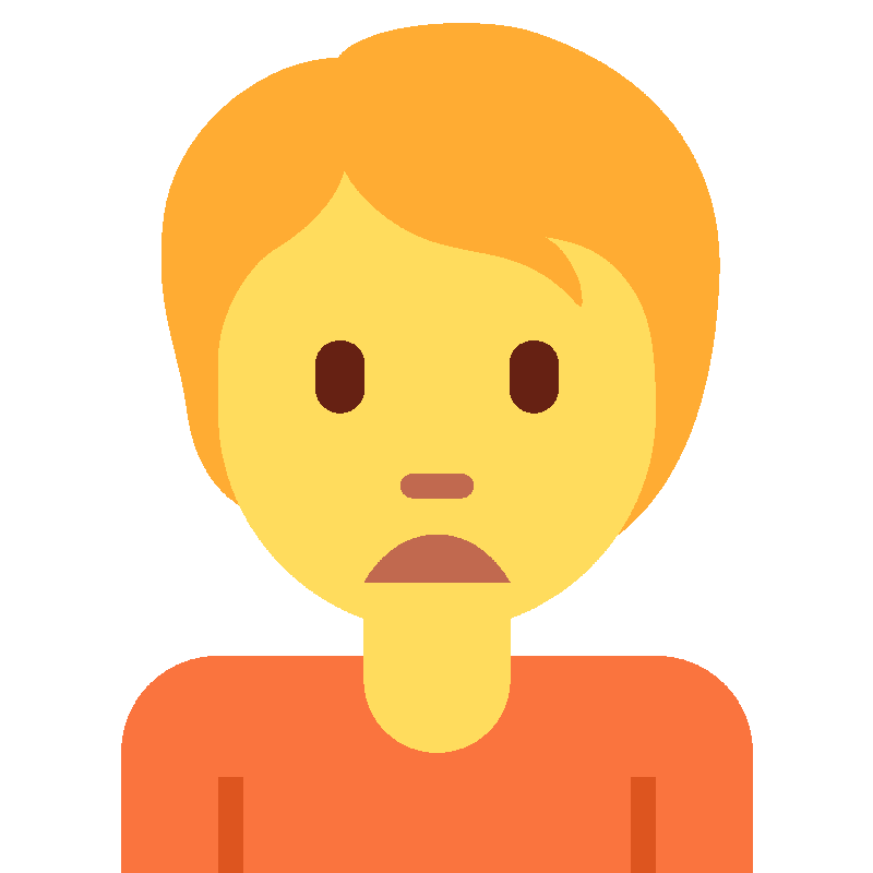 Sticker Person Frowning