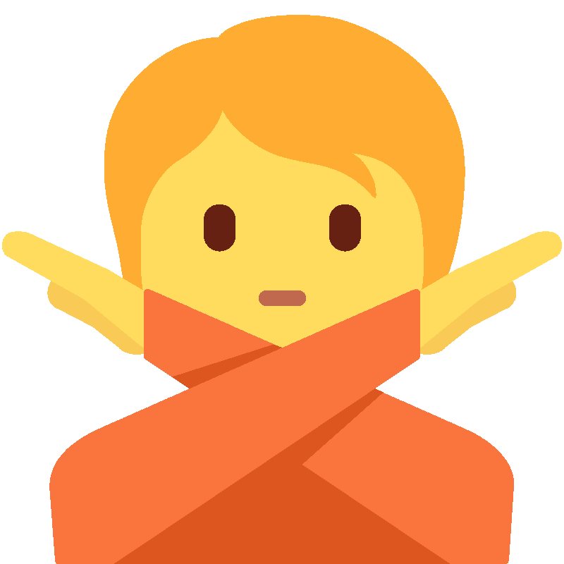 Sticker Person Gesturing NO