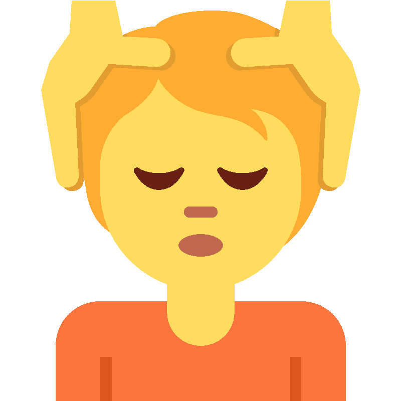 Sticker Person Getting Massage